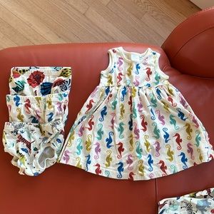 Hanna Anderson Dresses (3) with matching bloomers